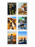 Set of 6 personalised soft photo magnets with vibrant colour printing
