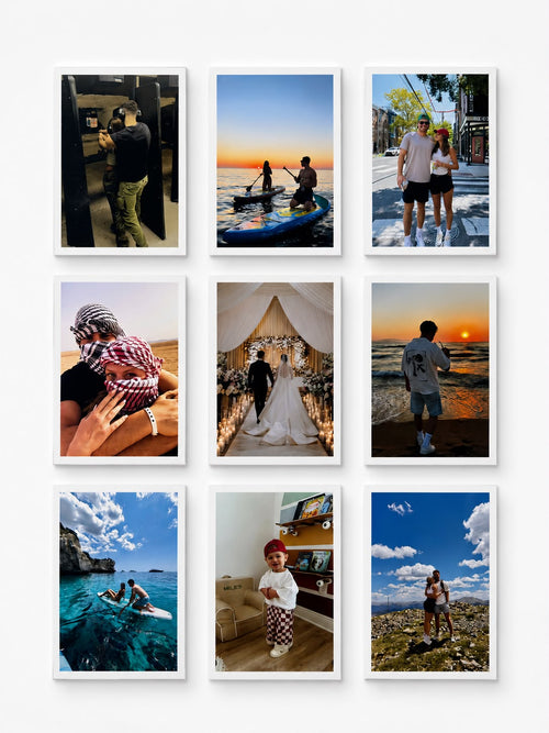 Set of 9 personalised soft photo magnets – custom photo keepsake